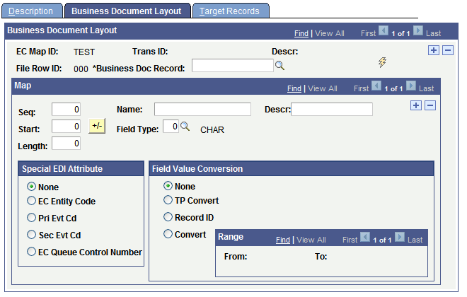 Inbound Maps - Business Document Layout page