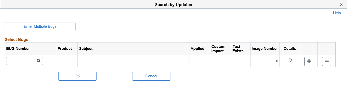 Search by Updates page