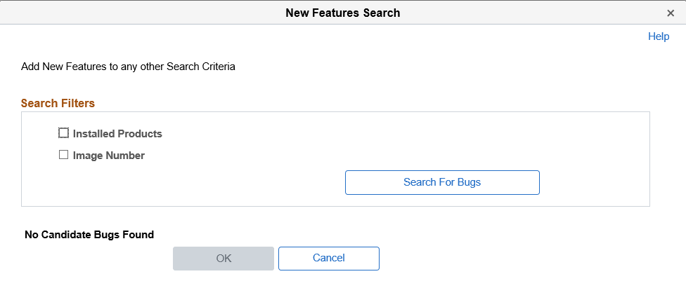 New Features Search page