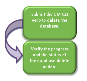 EM CLI動詞を使用したデータベースの削除