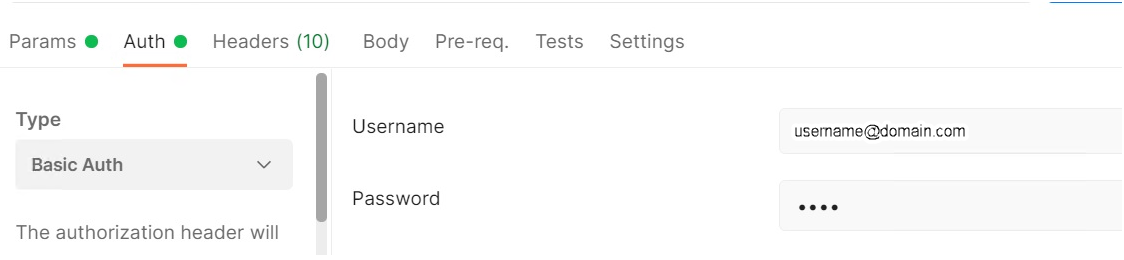 Basic Auth and username