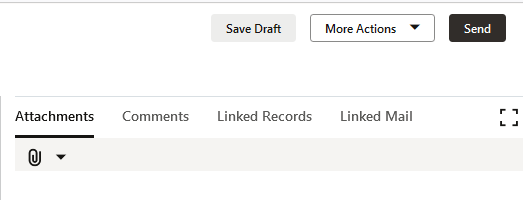 Image showing part of the screen with action buttons for a workflow business process after the user has accepted the workflow task.