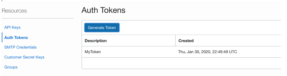 AUTH_TOKENの作成