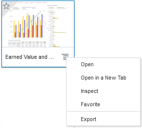 Export Option in Actions Menu