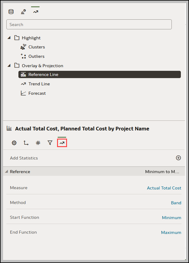 Adding Reference Lines to a Visualization from the Properties Pane