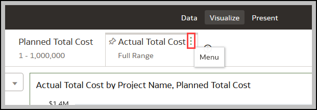 Location of a Filter's Menu