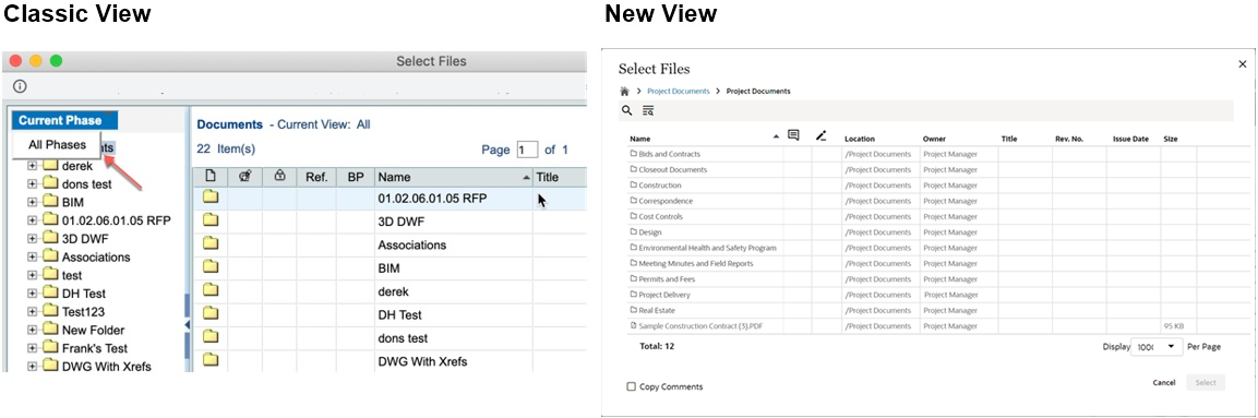 No Phase Selection Of Document Management Picker