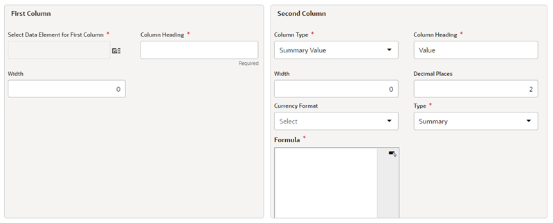 Summary columns