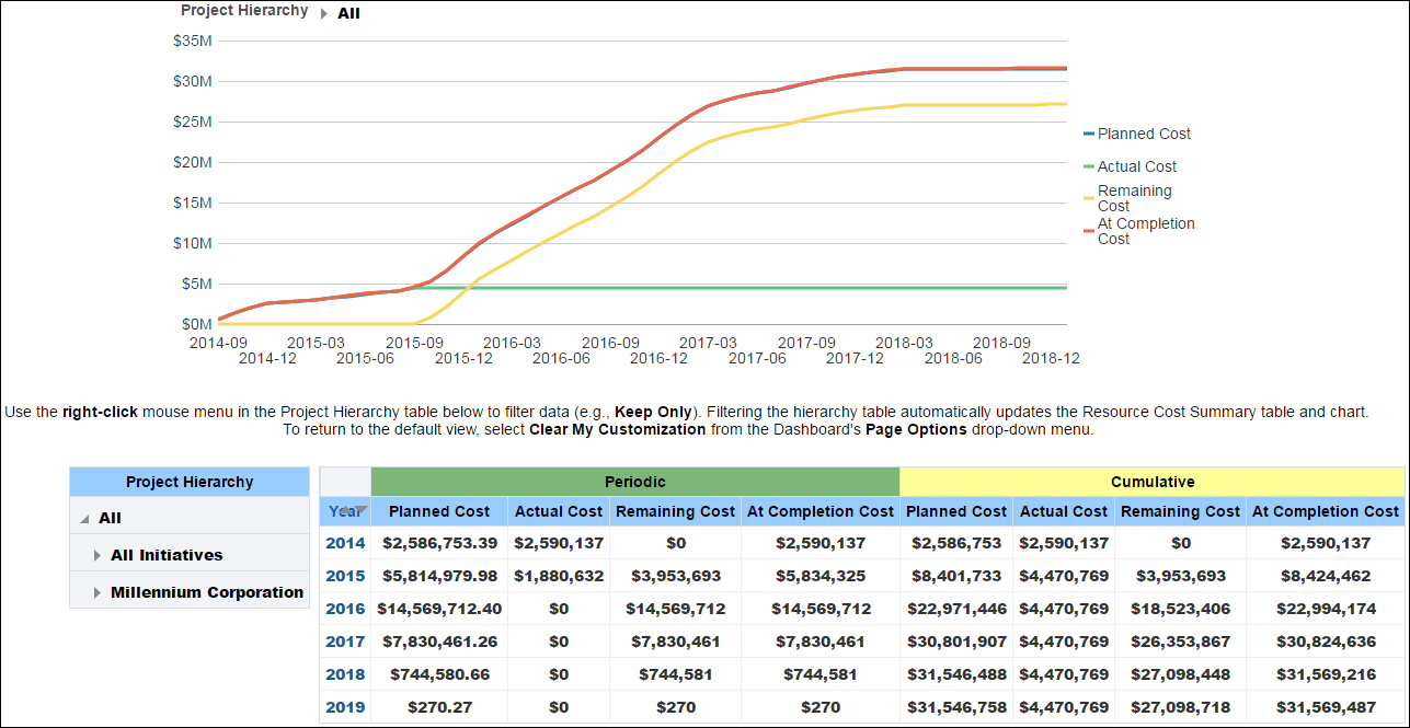 Cost Summary by Project