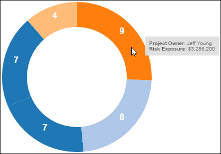 Donut Chart - Risks by Project Owner Section