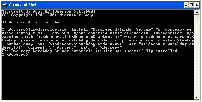 Image represents completed screen in commad shell.