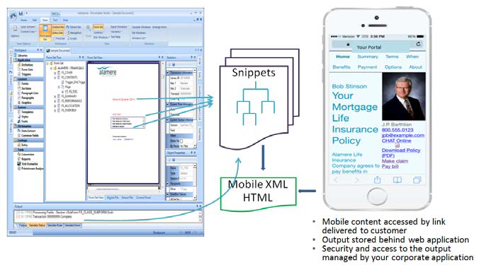 Image represents Oracle documaker mobile output.