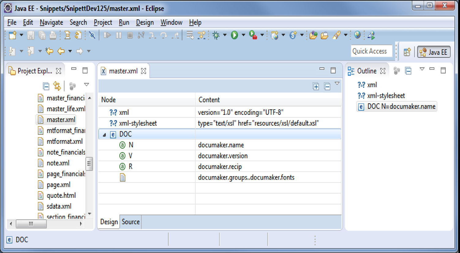 Image represents dedicated XML editor.