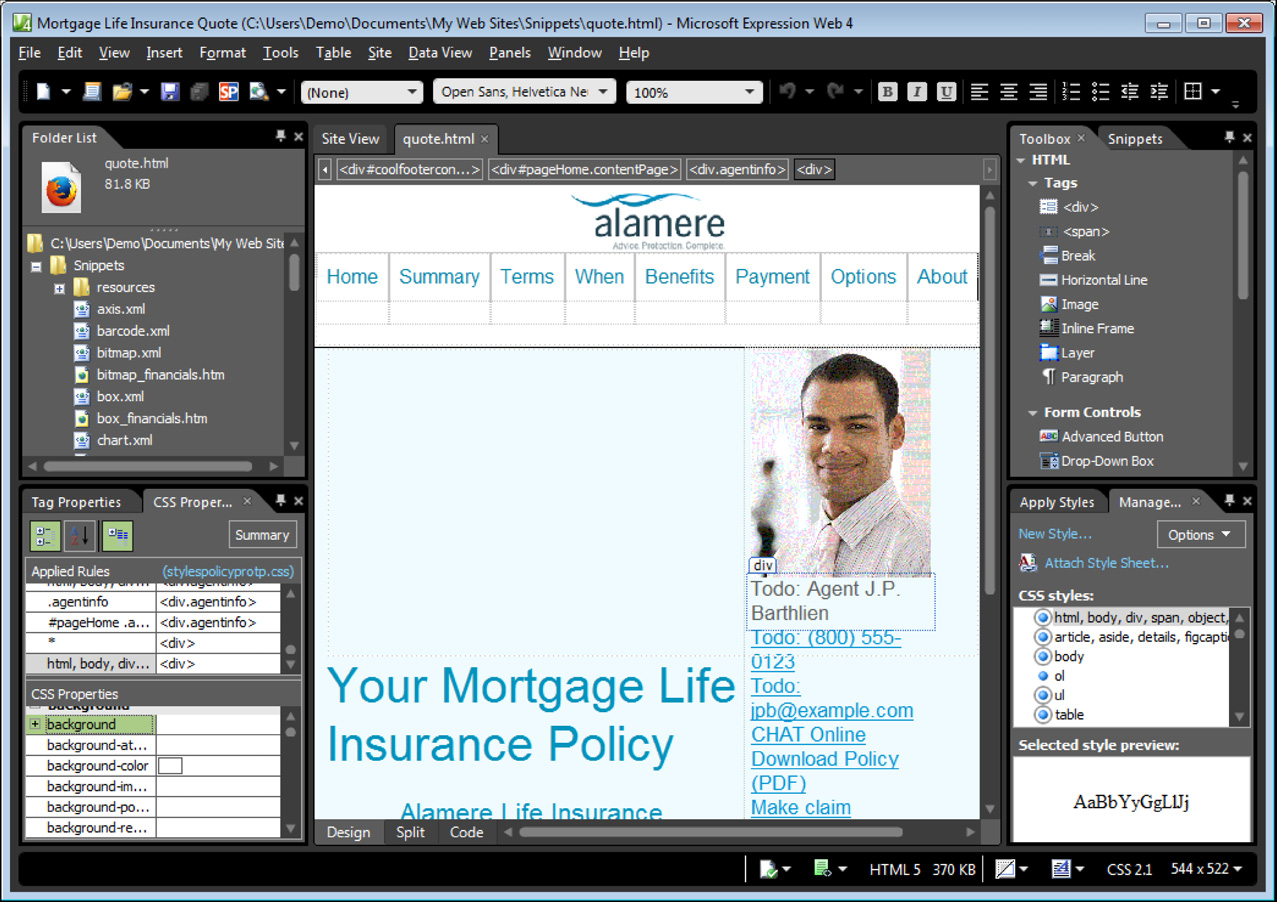 Image represents Microsoft’s Expression editor.