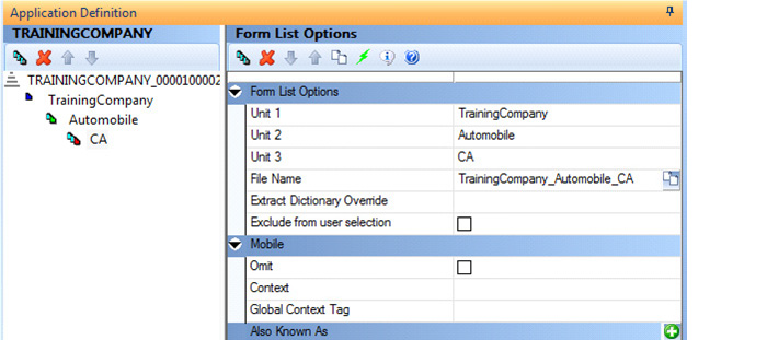 Image represents application definition dialog.