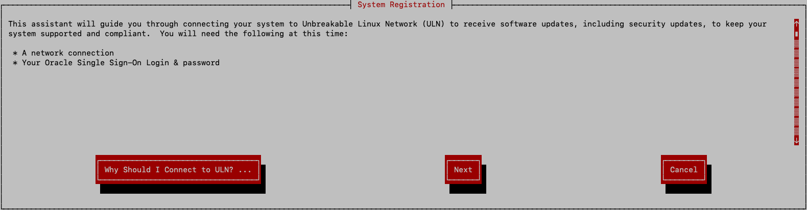 Figure showing the System Registration screen of ULN system registration.