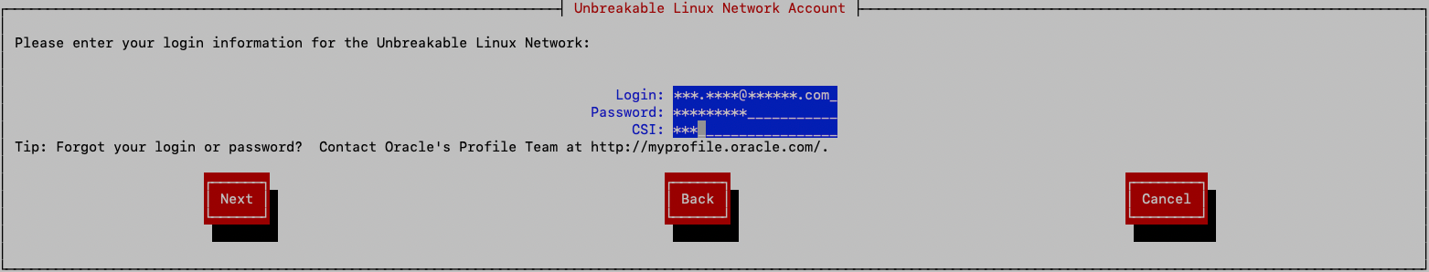 Figure showing the ULN account login screen of ULN system registration.
