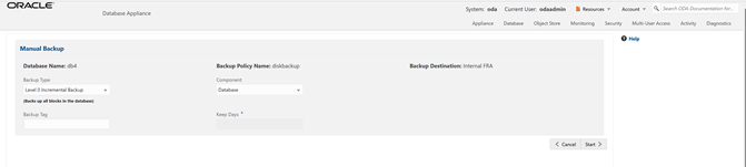 手動バックアップ