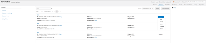 データベースのアップグレード データベースのアップグレード