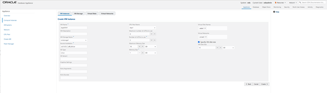 VMインスタンスの作成 VMインスタンスの作成