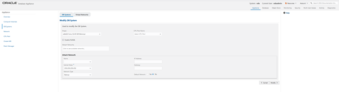 DB Systemの変更 DB Systemの変更