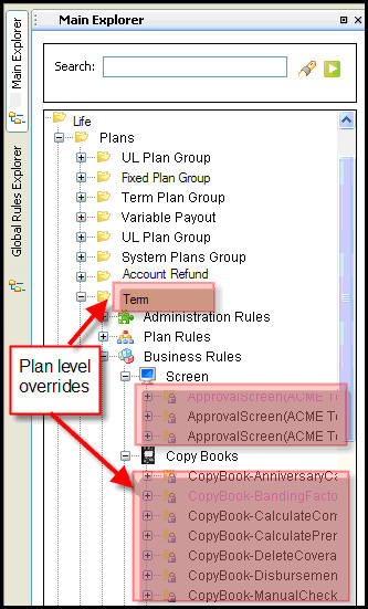 Plan level overrides