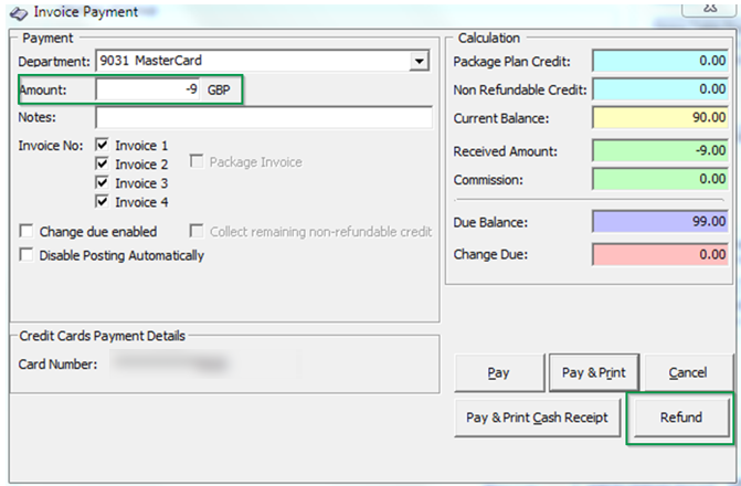 This figure shows the Management, Pay Invoice Refund