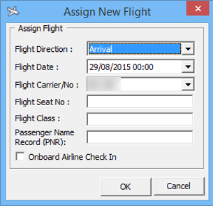 This figure shows the Flight Assignment in Other Info Tab