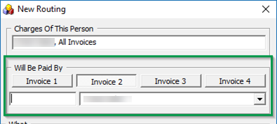 This figure shows the New Routing To — ‘Will Be Paid By’