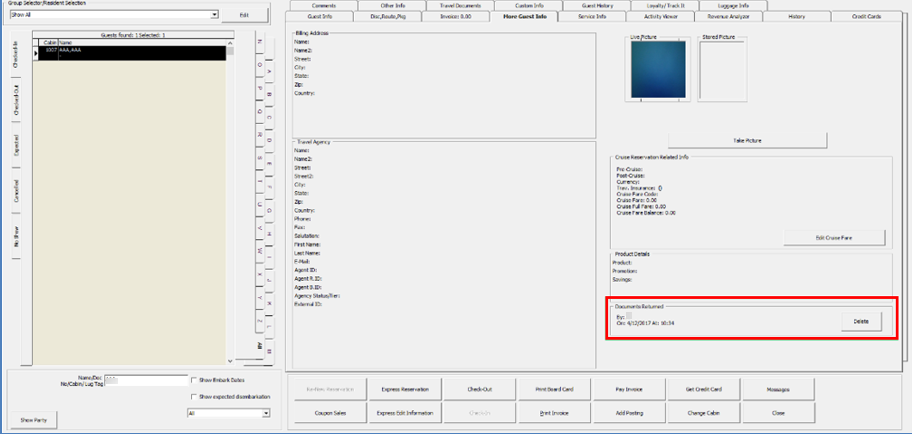 This figure shows the document status in Management module.