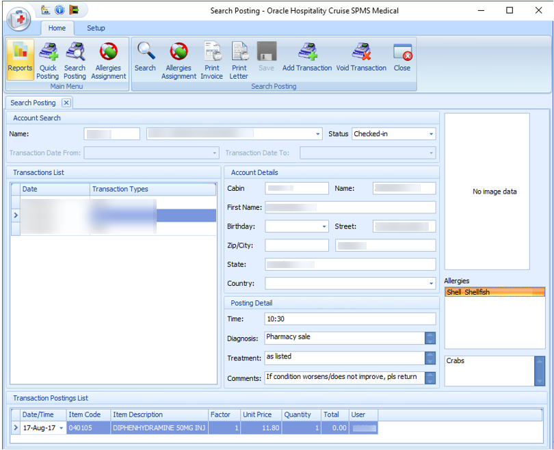 This figure shows the Search Posting Window