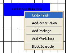 This figure shows the Undo Finish