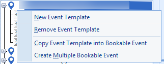 This figure shows the options available for New Event Template Options.