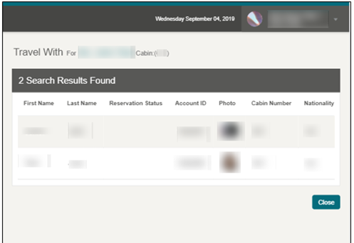 This figure shows the guest details of check in guest with travel companion.