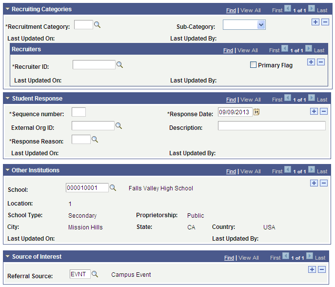 Application Data page (3 of 3)
