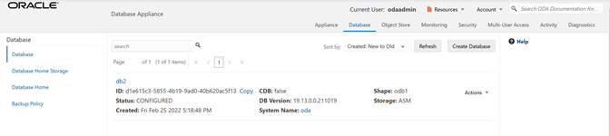 データベースのリスト データベースのリスト