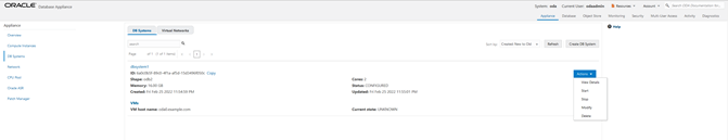 DB Systemの変更 DB Systemの変更