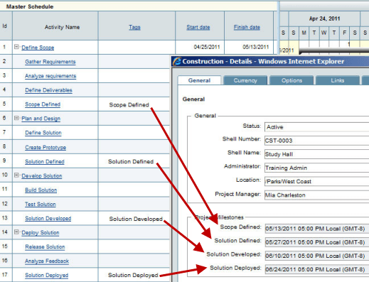 This image displays how tags appear in project details.