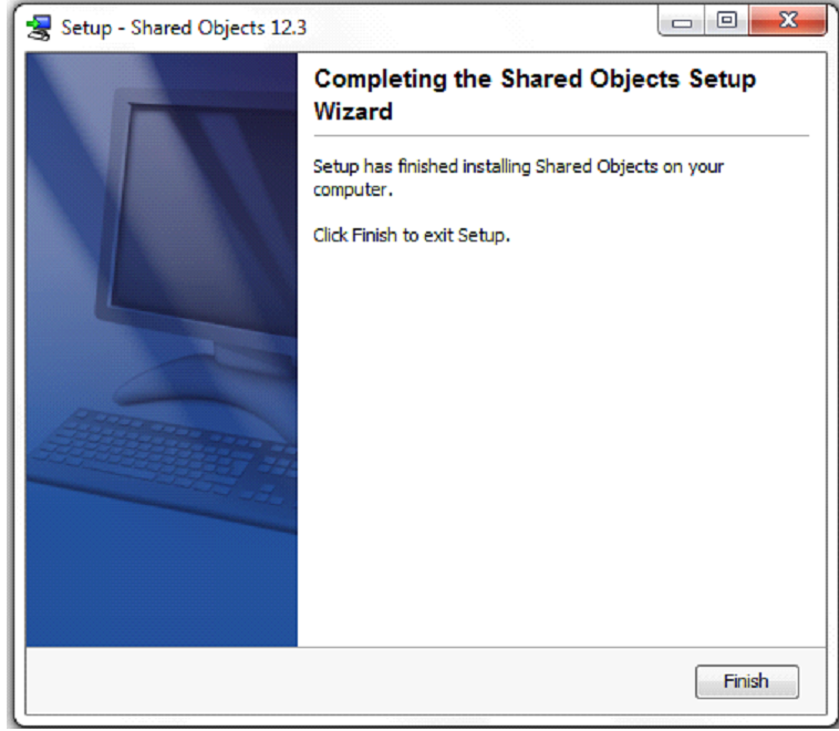 Image represents finishing installation screen.