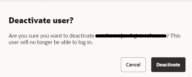 Deactivate User