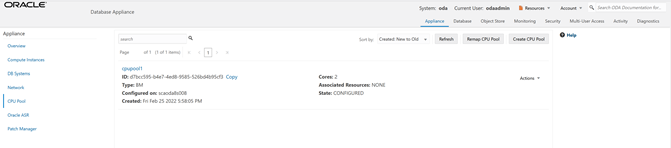 作成済CPUプール