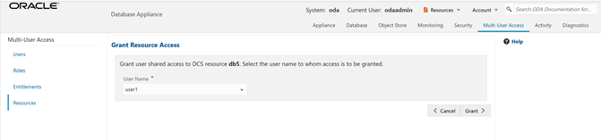 リソース・アクセスの許可