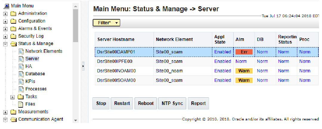Manage server