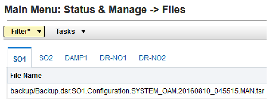 Status and manage files