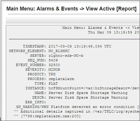 View Active Report