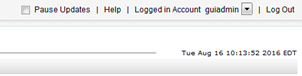 Log out GUI