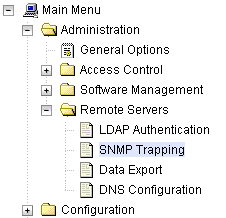 Navigating to SNMP Trapping