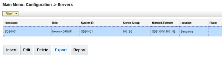 SDS Server Export