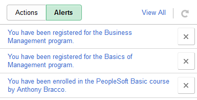 Example of Learning alerts