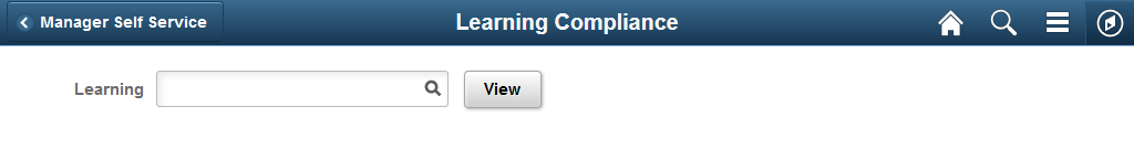 Learning Compliance page as it initially appears